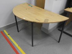 *Half Round Light Wood Table