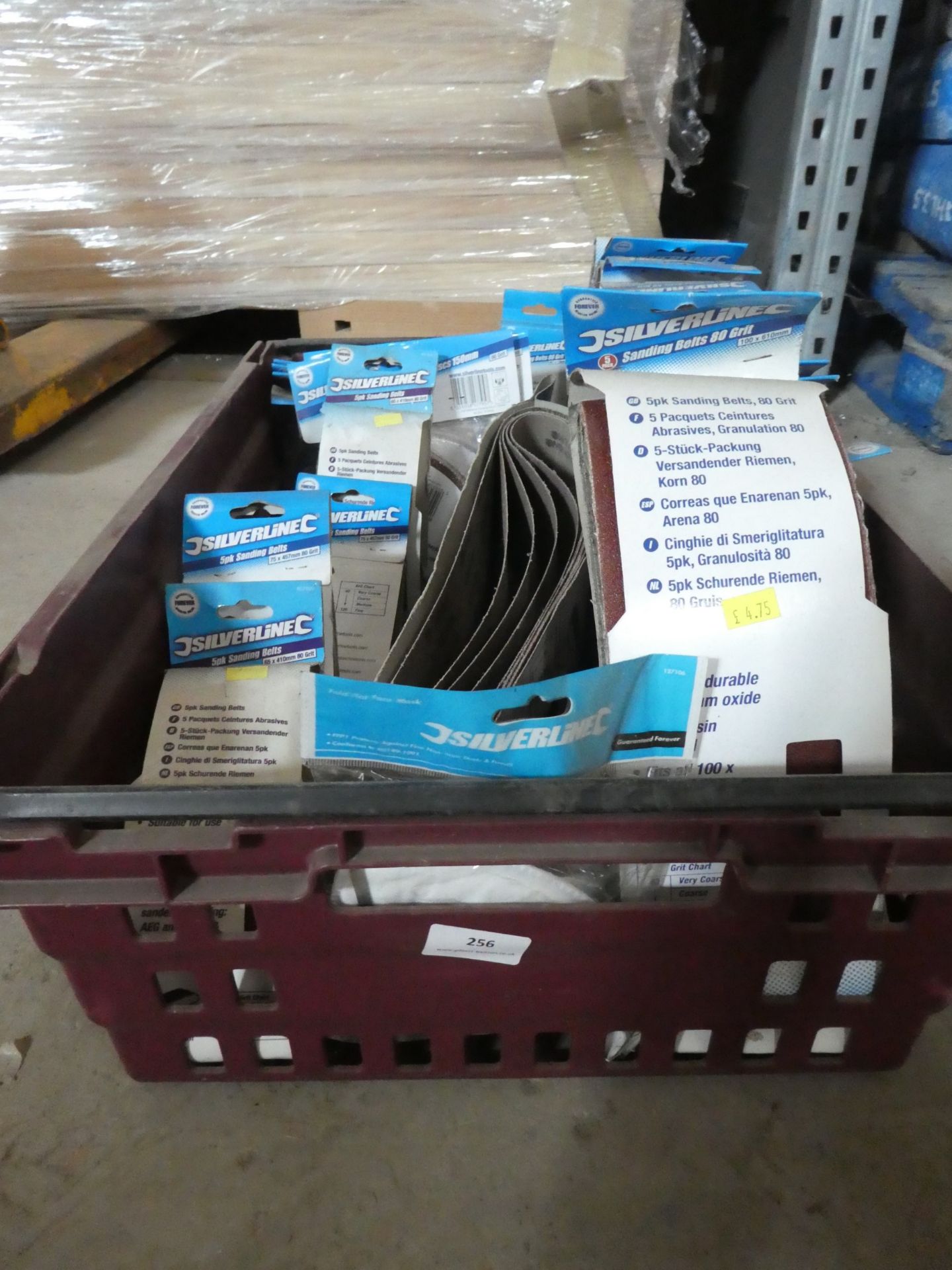 *Crate of Sanding Belts