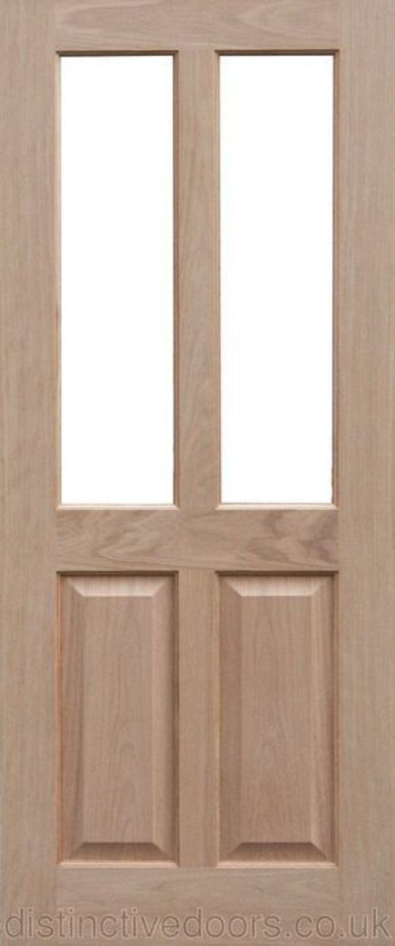 *2x Oak Maidenborough 2 Lite Fire Door 1981X 762 x44mm