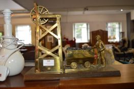 Brass Model of a Coal Mine and Coal Truck