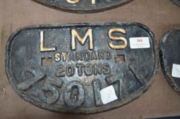 LMS Wagon Plate