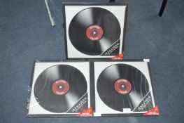Three LP Record Photo Frames