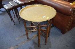 Eastern Style Brass Topped Folding Table