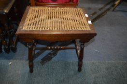 Large Rattan Seated Stool (requires attention)