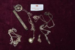 Sterling Silver Chains, Pendants, Clip, etc.