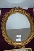 Ornate Gilt Framed Oval Mirror