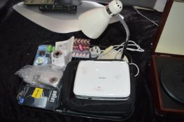 Sony Cybershot Camera, Philips Portable DVD Player, Lamps, etc.