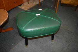 Green Leatherette Pouffe