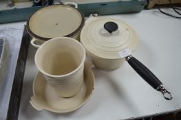 Le Creuset Enamel Pans etc.