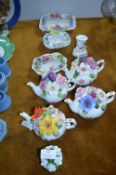 Royal Stratford Floral Teapots and Posy Dishes etc