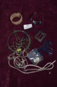 Costume Jewellery: Brooches, Beaded Necklaces, etc.