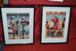 Two Framed Prints by Peregino