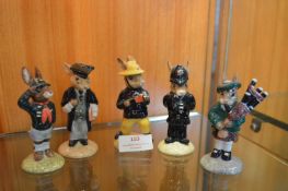 Five Royal Doulton Bunnykins Figurines