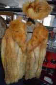 Vintage Fur Coat by Edna Wallace with Matching Hat