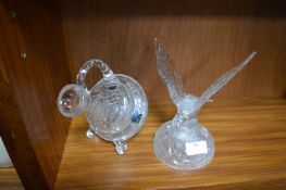 Lead Crystal Carafe and Eagle