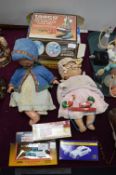 Three Diecast Vehicles, Two Dolls and Vintage Micr