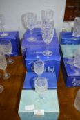 Five Sets of Lead Crystal Wine Glasses