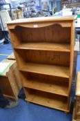 Four Height Pine Bookshelf