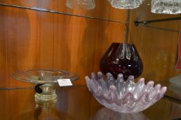 Three Murano Glass Dishes etc.