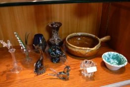 Murano Glass Ornaments, Pottery Items, etc.