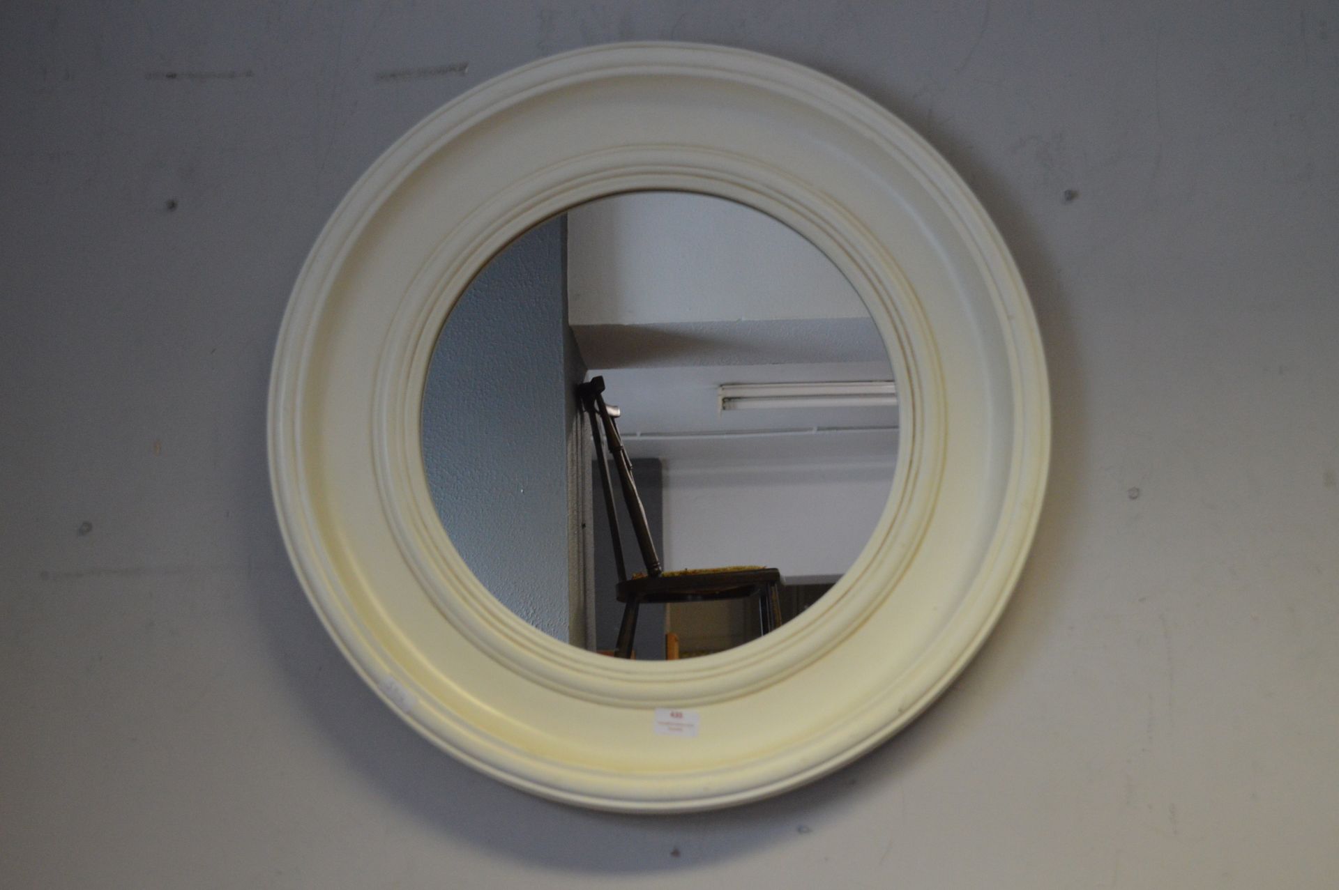 Cream Circular Mirror