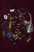 Costume Jewellery, Badges, Thimbles, etc.