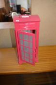 Red Telephone Box Style Lamp