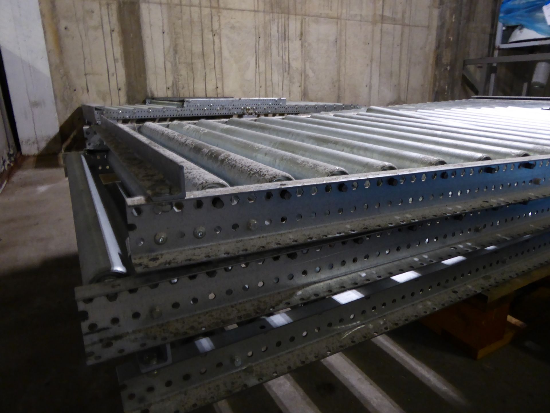 * Roller conveyor sections - rollers 1250w. 2 x sections @ 2.7m long = 5.4m - Image 3 of 8