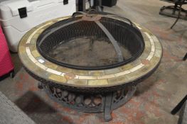 *Metal Framed Fire Pit with Mosaic Surround