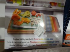*Saville Bamboo Cutting Board with Colour Coded Ma
