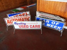 Fifteen Car Top Point of Sale Signs