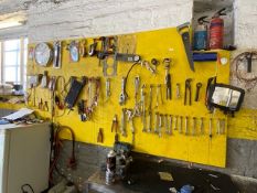 Wall Mounted Tool Board Containing Various Mechani