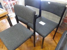 *Three Metal Framed Upholstered Chairs