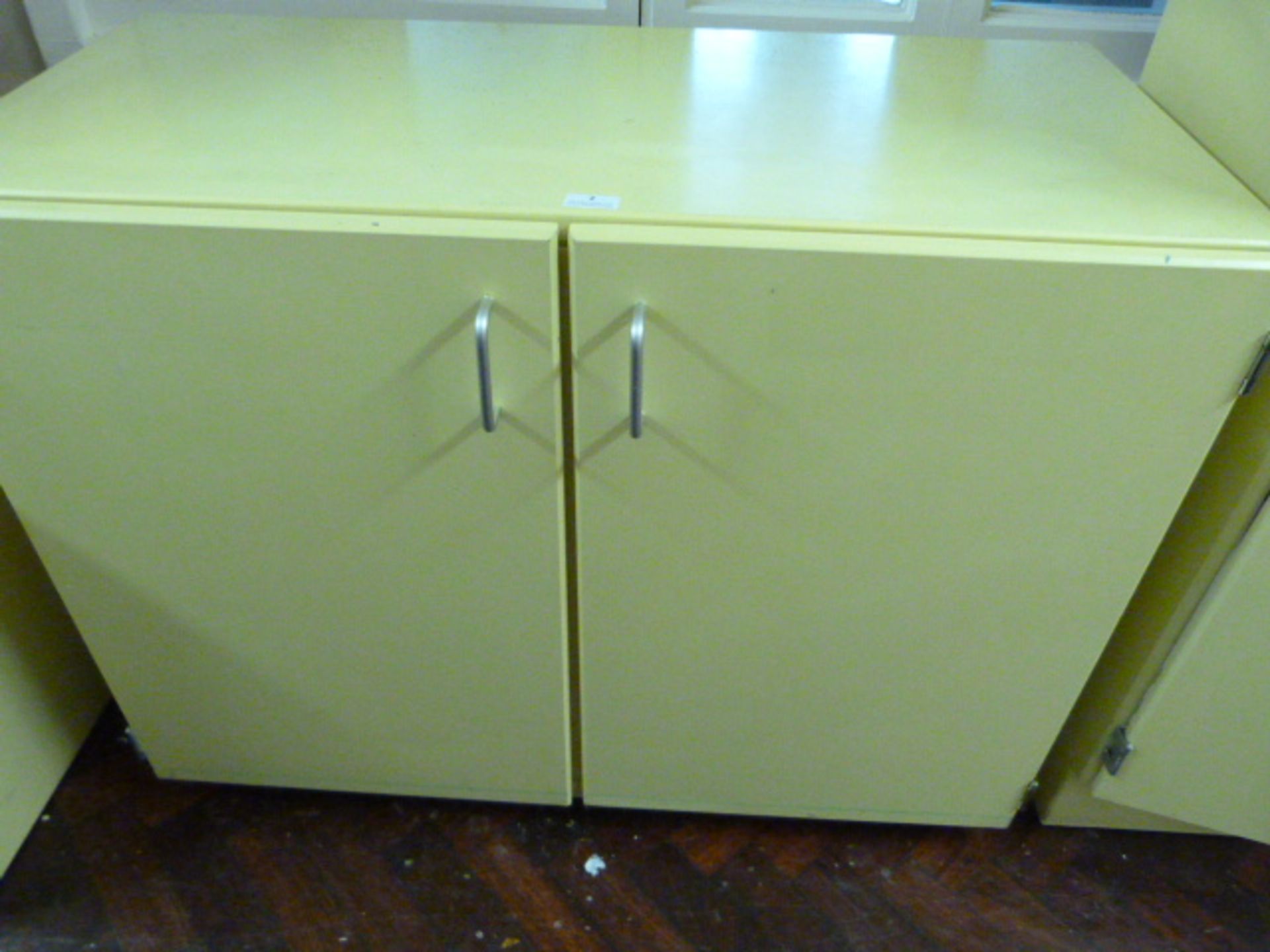 *Small Yellow Painted Storage Unit ~100x78x48cm