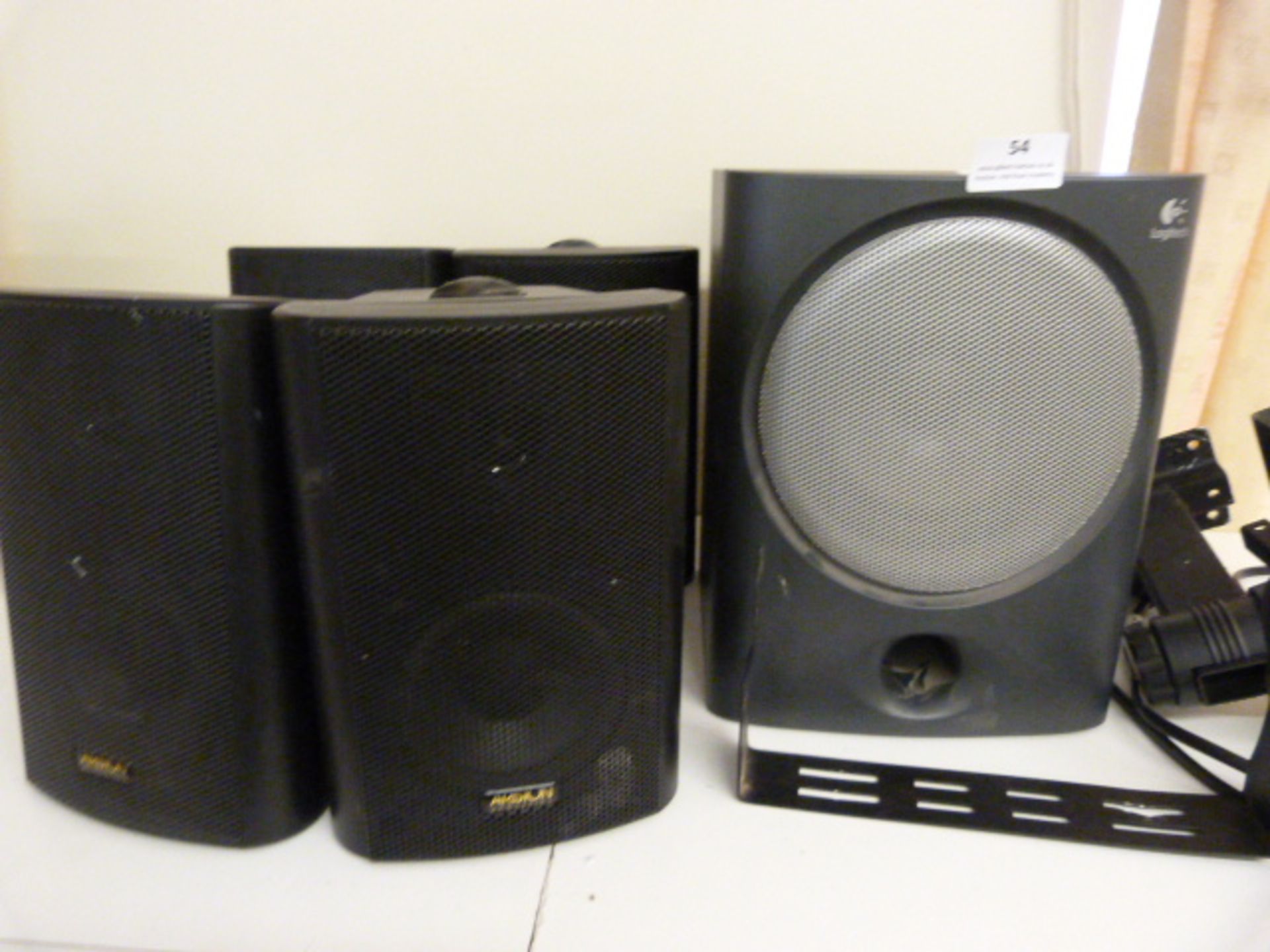 *Two Pairs of Speakers and a Single Speaker with Mounting Brackets