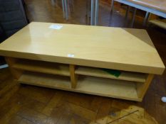 *Coffee Table with Shelf Unit and Wheels