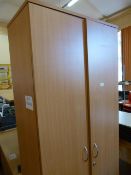 *Beech Effect Cupboard with Shelves ~202x75x40cm