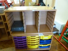 *Two Mobile Storage Units with Plastic Trays