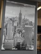 Large Glitter Canvas Cityscape