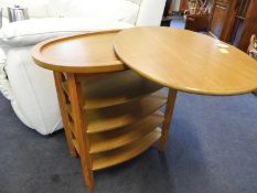 Small Light Wood Occasional Table with Five Shelve