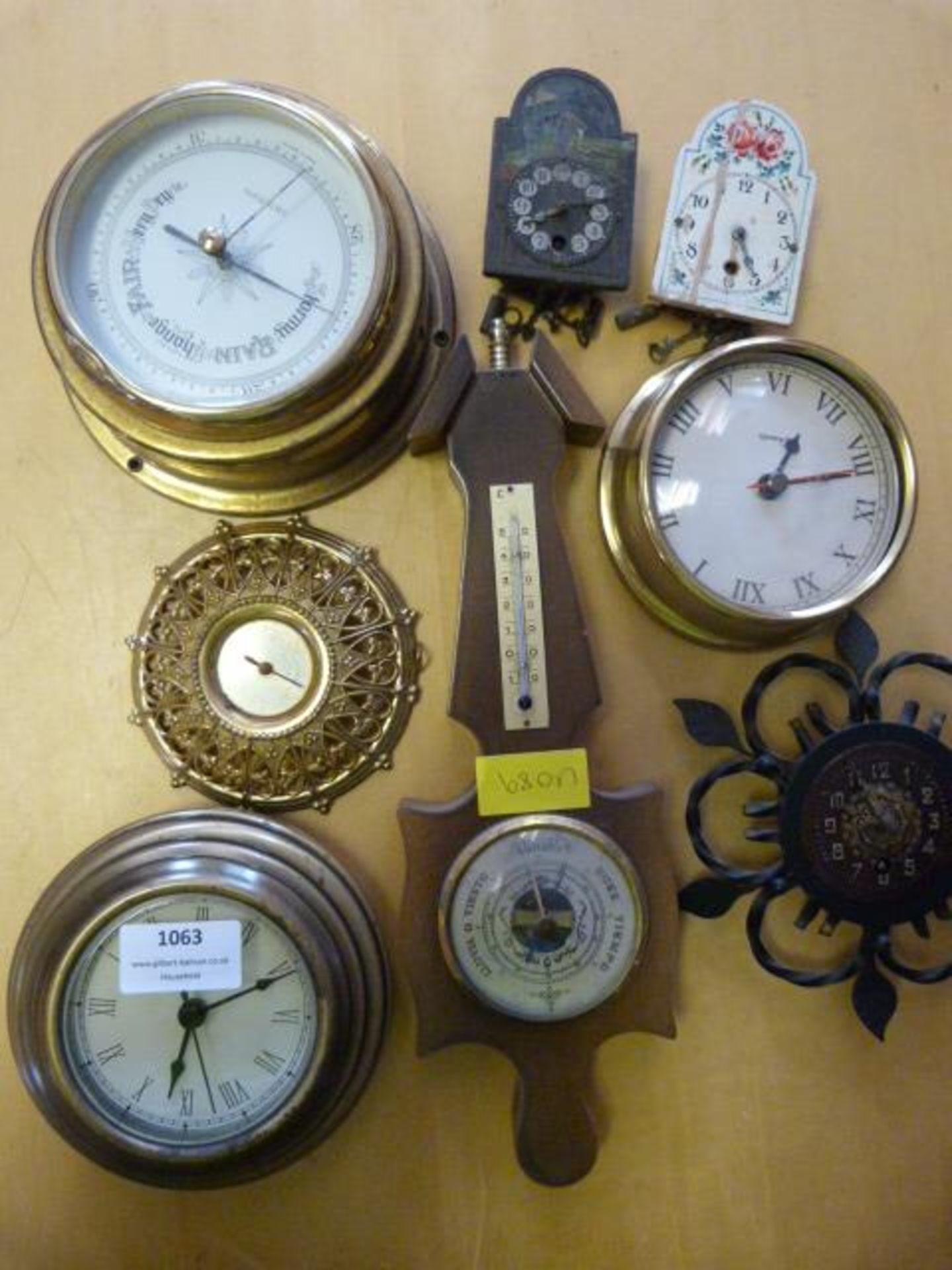 Mixed Lot of Barometers and Small Clocks