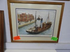 Signed Framed Print - The Fishing Years by Jeff Wo