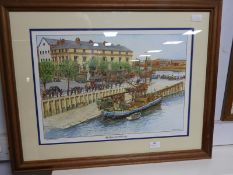 Framed Print of The Horse Wash, Hull 1949