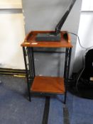 Small Hall Table with Wrought Iron Sides