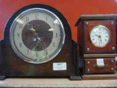 Vintage Mantel Clock and a Small Carriage Clock with Drawer