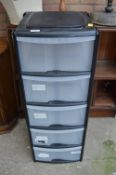 Fiver Drawer Plastic Unit