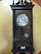 Reproduction Mahogany Cased Wall Clock with 31 Day Movement