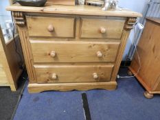 Pine Two over Two Chest of Drawers