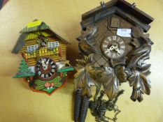 Black Forest Style Cuckoo Clock and One Other