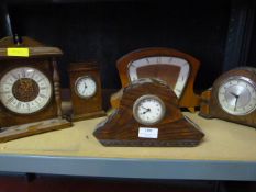 Five Assorted Small Mantel Clocks
